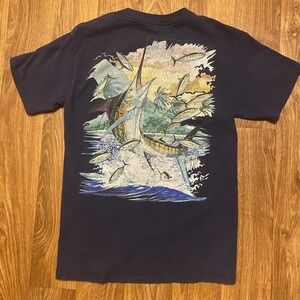 Y2K Guy Harvey Shirt Adult‎ Small Fishing Hiking Outdoors Nature 2008